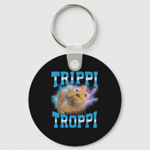 Surreal Italian Brainrot Meme Trippi Troppi Cat Fu Key Ring