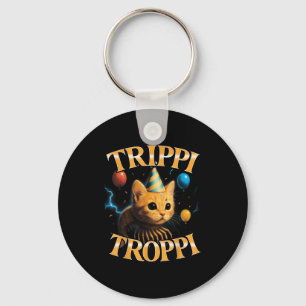 Surreal Italian Brainrot Meme Trippi Troppi Funny  Key Ring
