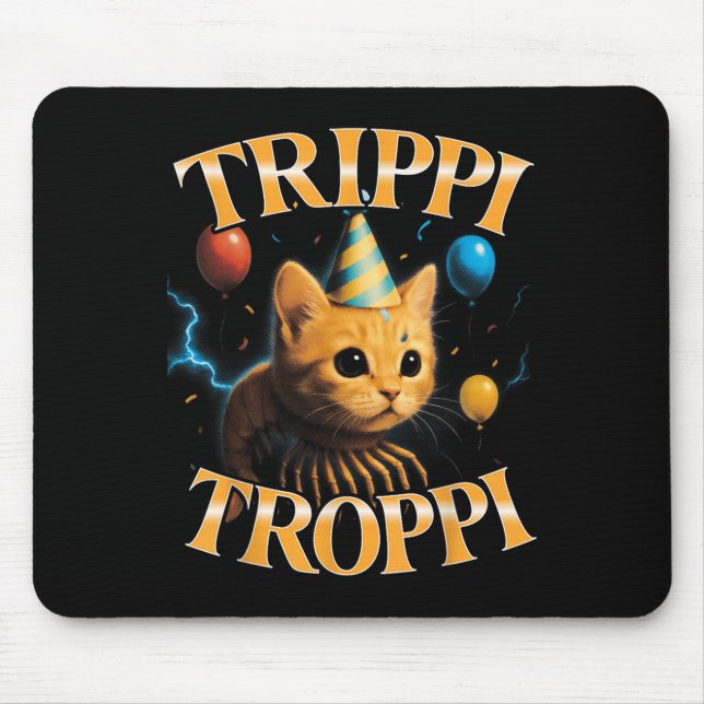 Surreal Italian Brainrot Meme Trippi Troppi Funny  Mouse Mat (Front)