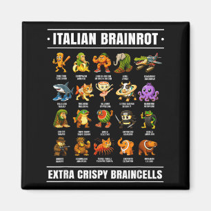 Surreal Italian Brainrot Shirt Funny Alpha Italian Magnet