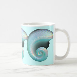 Surreal Jade Rainbow Shell Coffee Mug