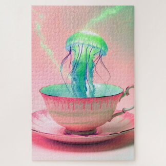 Surreal Jellyfish in Teacup Jigsaw Puzzle