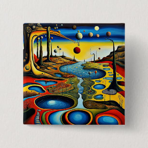 Surreal Landscape 15 Cm Square Badge