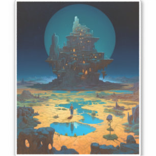 Surreal Landscape Towering City Fantasy Art