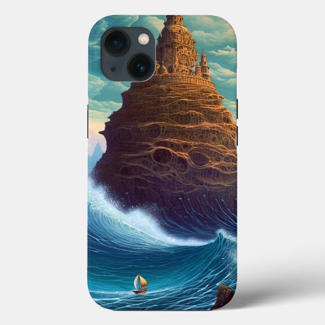 Surreal Landscape Towering City Fantasy Art Case-Mate iPhone Case (Back)