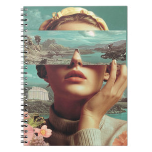 Surreal Landscape Vision, Surreal female portrait Notebook