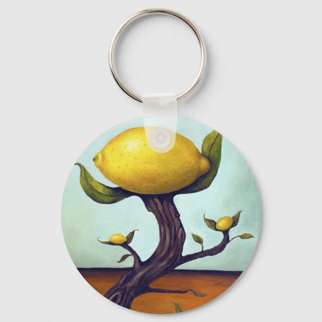 Surreal Lemon Tree Key Ring (Front)