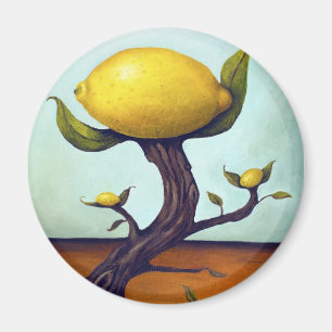 Surreal Lemon Tree Magnet