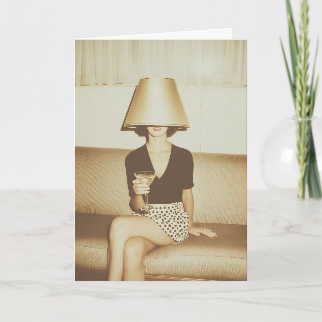 Surreal Martini Mood Portrait Card (Front)