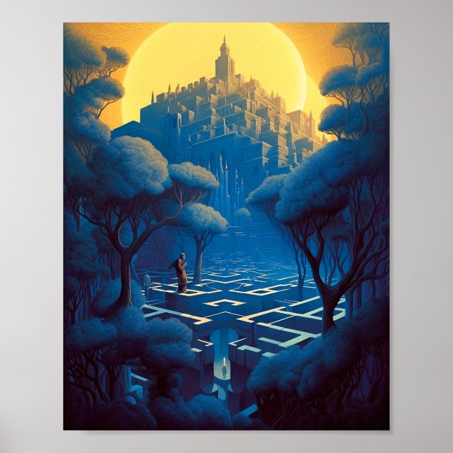 Surreal Maze City Poster (Front)