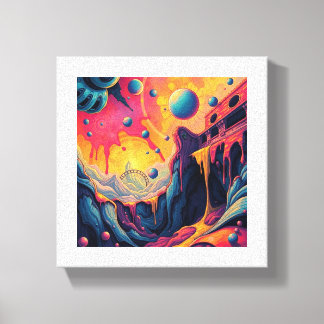  Surreal Meltdown throw pillow  Canvas Print