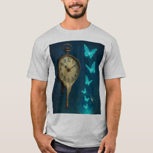 Surreal Melting Clock & Butterflies Tee