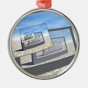 Surreal Monitors Infinite Loop Metal Tree Decoration