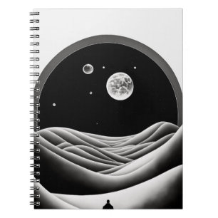 Surreal Moonlit Desert Notebook