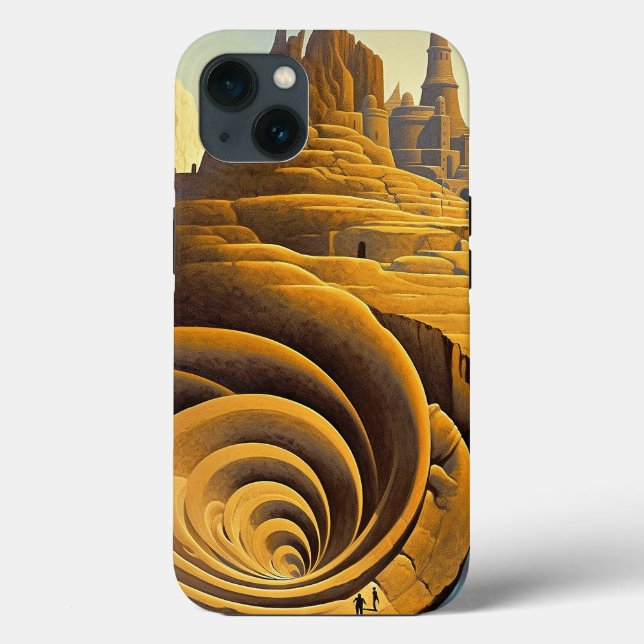Surreal Mountain City Fantasy Art Case-Mate iPhone Case (Back)