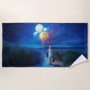 Surreal Moving to Her Future Beach Towel