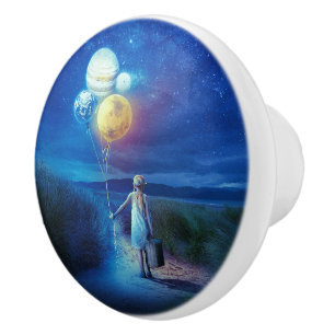 Surreal Moving to Her Future Ceramic Knob
