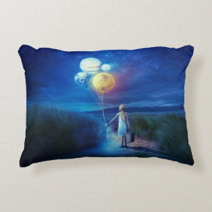 Surreal Moving to Her Future  Decorative Cushion