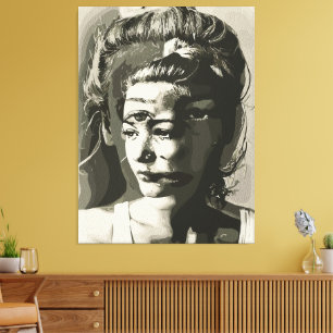 Surreal Multi-Eyed Portrait – Abstract Psychedelic Canvas Print