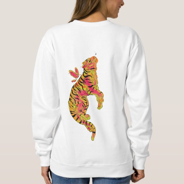 Surreal Neon Tiger Sweatshirt (Back)