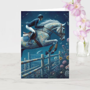 surreal night showjumping card
