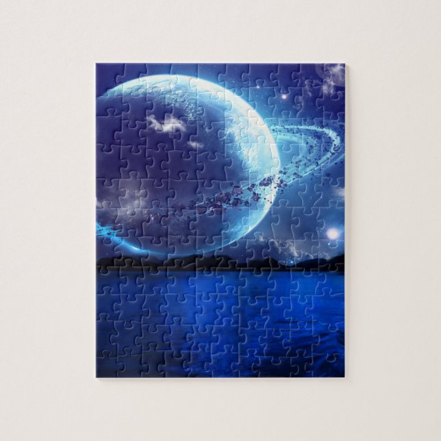 Surreal Night Time Planet Jigsaw Puzzle (Vertical)