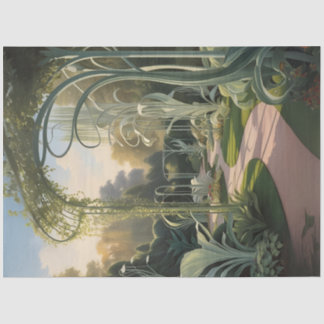 Surreal Nouveau Garden Decoupage Paper