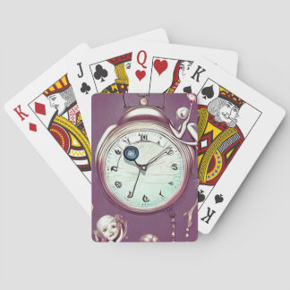 Surreal Painted Clock 9 Playing Cards