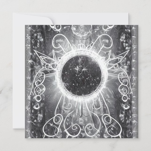 Surreal Painted Cosmic Window Invitation (Front)