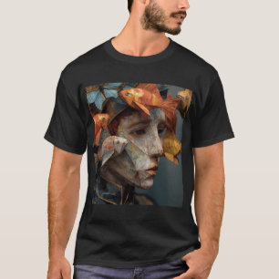 Surreal Paper Man, Fish, and Moth T-Shirt