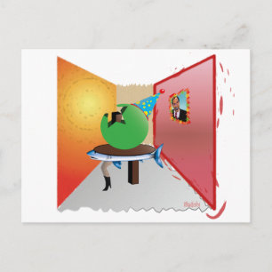 Surreal Party - Colourful, Weird and Artistic Invitation Postcard