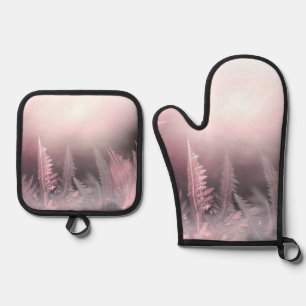 Surreal Pink Landscape Oven Mitt & Pot Holder Set
