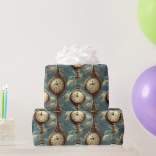 Surreal Pocket Watch Pattern Wrapping Paper