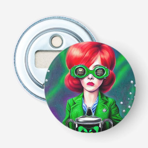 Surreal Pop St. Patrick’s Day Beer Goggles Girl Bottle Opener