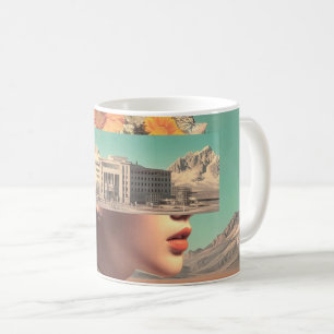 Surreal Portrait with Architectural Landscape Coffee Mug