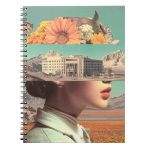 Surreal Portrait with Architectural Landscape Notebook