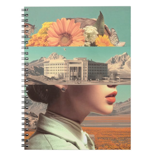Surreal Portrait with Architectural Landscape Notebook (Front)