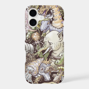 Surreal Prehistoric Creatures Art White Phone Case