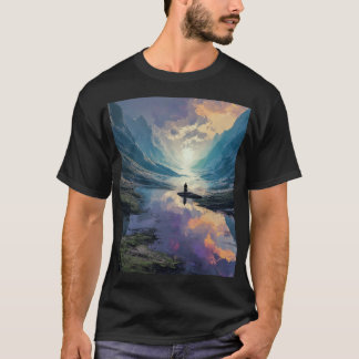 Surreal Purple & Blue Meditation Dreamscape T-Shirt