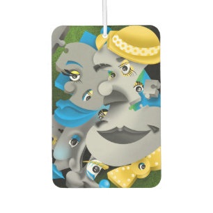 Surreal Puzzle Faces Car Air Freshener