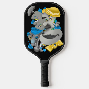 Surreal Puzzle Faces Pickleball Paddle
