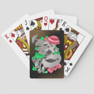 Surreal Puzzle Faces Playing Cards