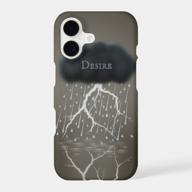 Surreal Rain Cloud Custom Name or Text Fanciful (Back)