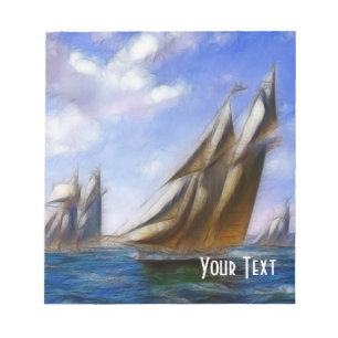 Surreal Sailing Ships Notepad