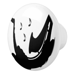 Surreal Saxophone Play Ceramic Knob