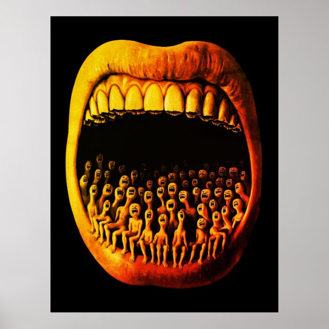 Surreal Scream Dark Expressionist Horror Figur Poster (Front)