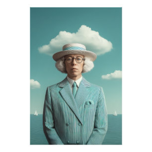 Surreal Seaside Gentleman Portrait Photo Print