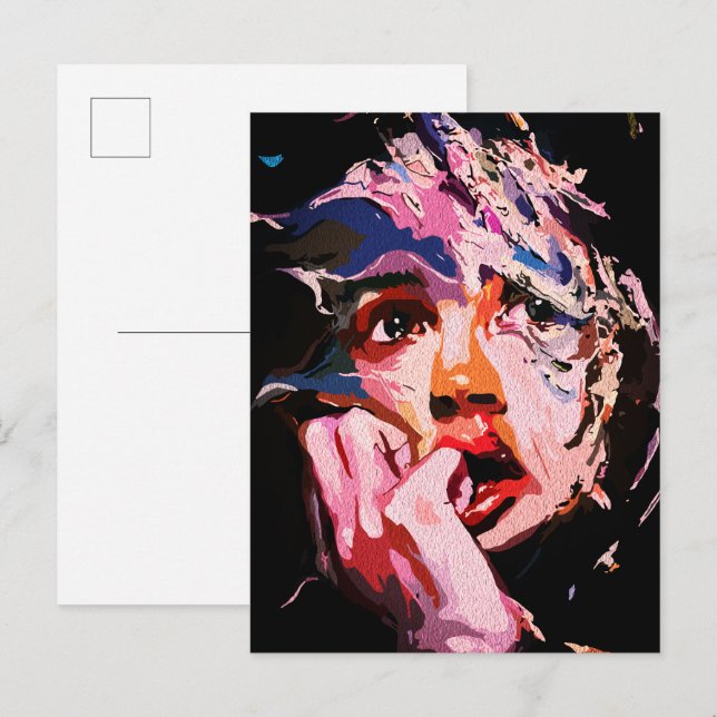 Surreal Shattered Reflection – Abstract Emotional  Postcard (Front/Back)