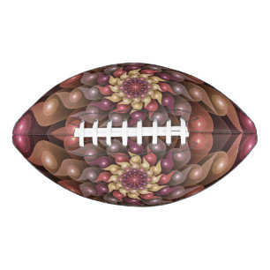 Surreal Shiny Flower Modern Abstract Fractal Art American Football