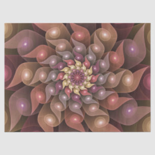 Surreal Shiny Flower Modern Abstract Fractal Art Tissue Paper